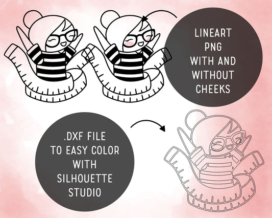 Diet Elena Planner Girl - Stamp Clip Art Set