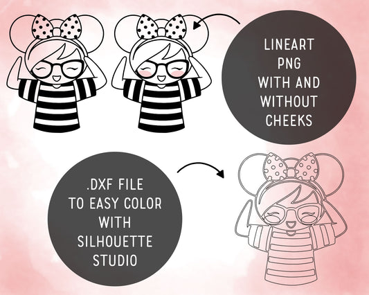 Disneyland Elena – DOODLE Clipart Set – PNG, SVG, EPS & DXF