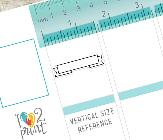 FREEBIE Doodle Quarter Boxes - Printable Planner Stickers - Pdf & Cut Files