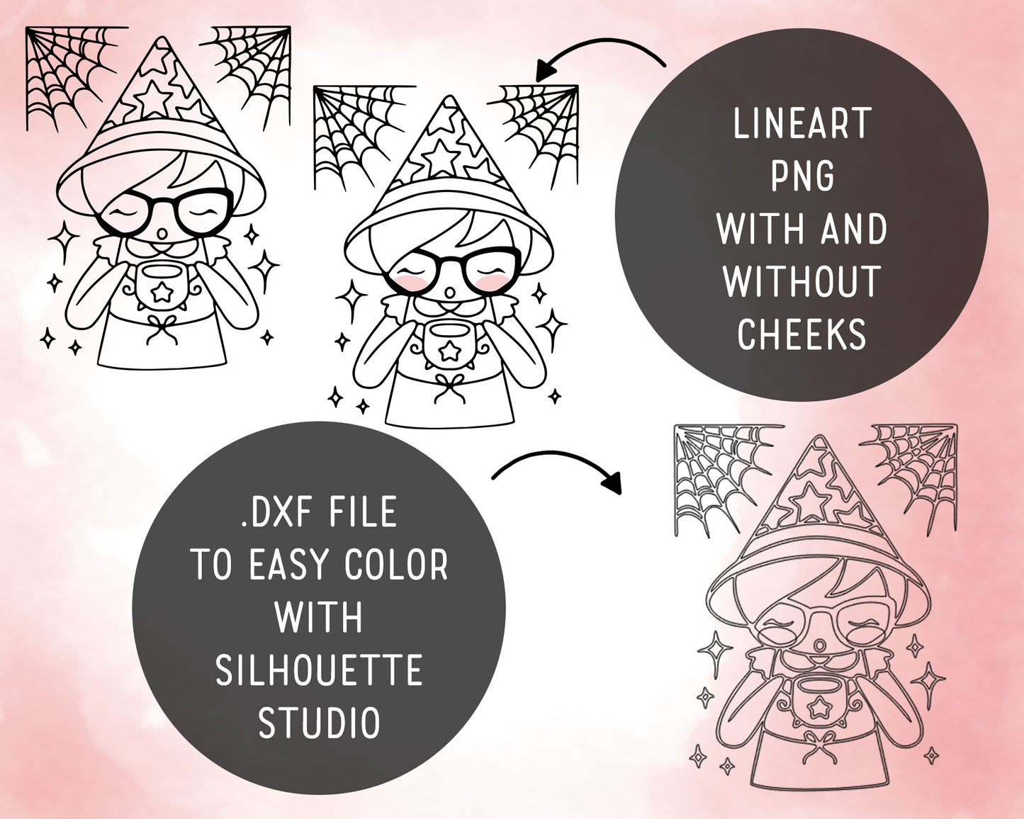 Elena Boo-llet Journalling Halloween – Doodle Clipart Set – EPS, SVG, DXF & PNG