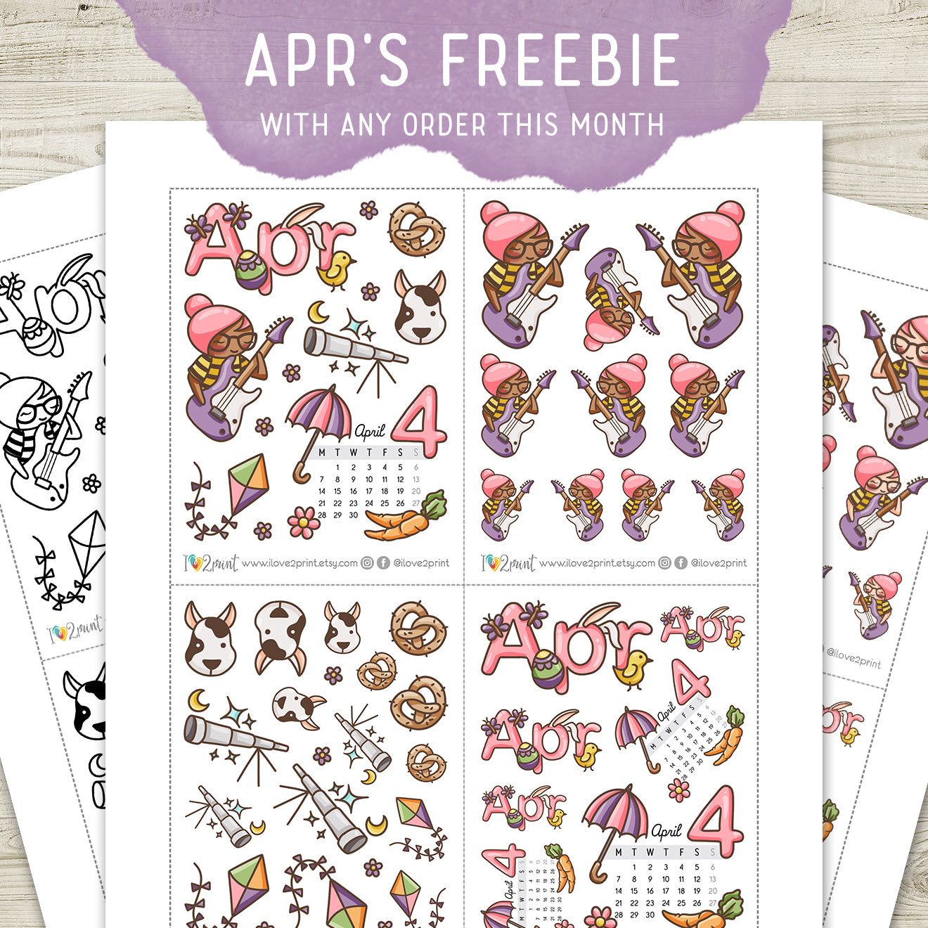 April orders freebie