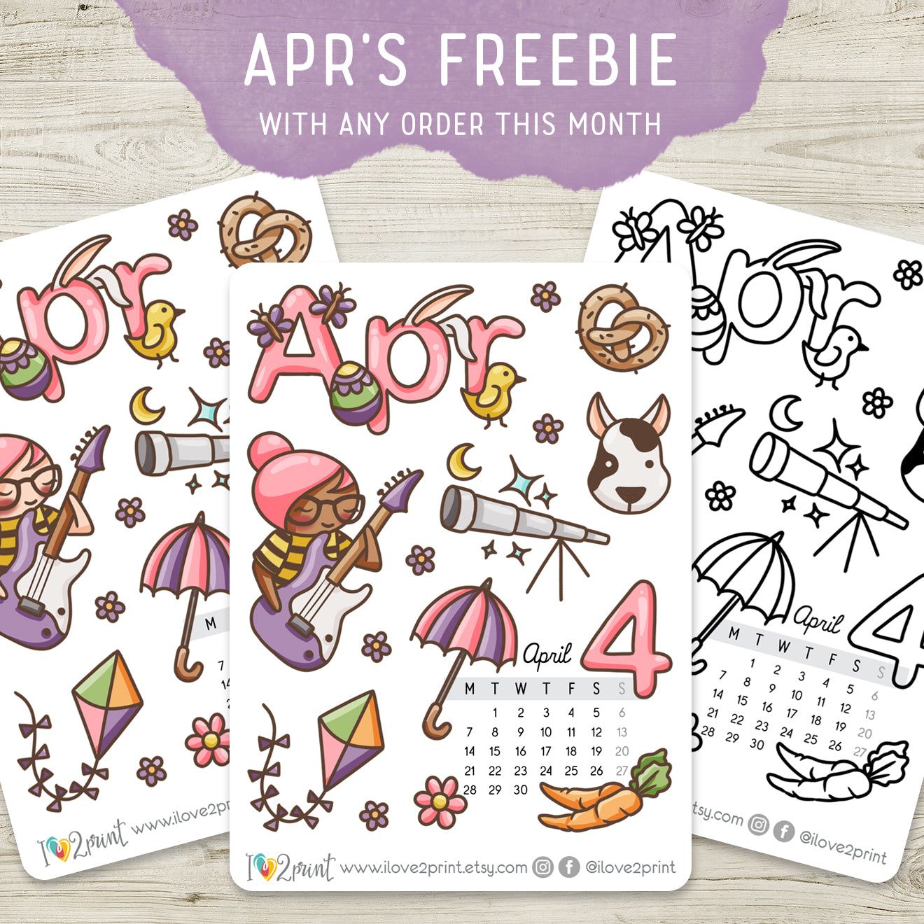 April orders freebie