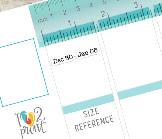 2025 Weeks Straight - Instant Download Planner Stickers - Printable PDF & Cut Files