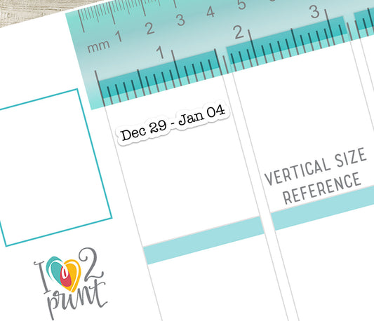 2026 Weeks Straight - Instant Download Planner Stickers - Printable PDF & Cut Files
