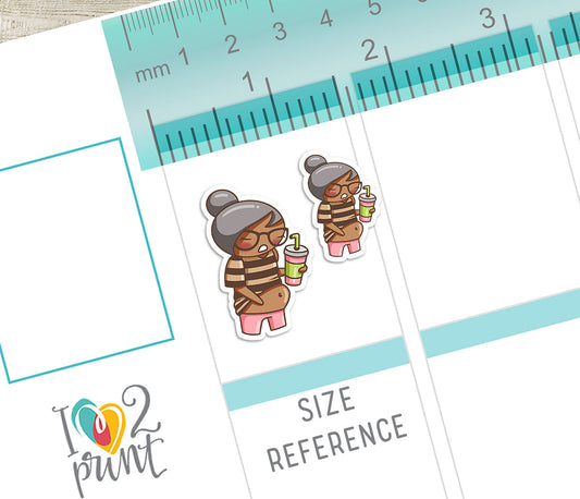 Elena Pain & Aches - BROWN SKIN Printable Planner Sticker - PDF & Cut Files