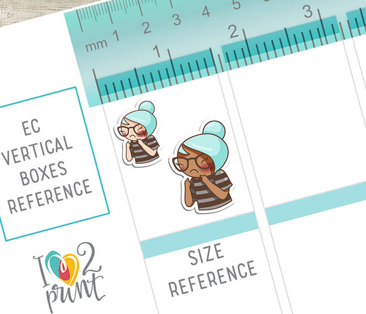 Elena Bad Day - COLOR Printable Planner Sticker - PDF & Cut Files