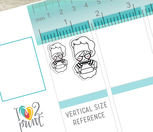 Elena Baking – Doodle Printable Stickers (PDF + Cut Files) – Instant Download