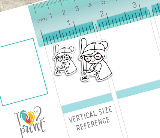 Elena Baseball Fan – DOODLE Printable Planner Stickers – Team Spirit & Sport – PDF + Cut Files – Instant Download