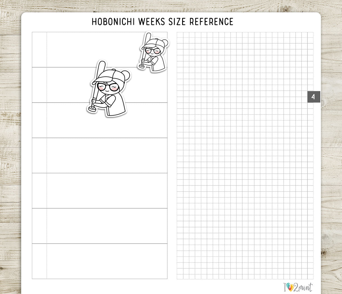 Elena Baseball Fan – DOODLE Printable Planner Stickers – Team Spirit & Sport – PDF + Cut Files – Instant Download