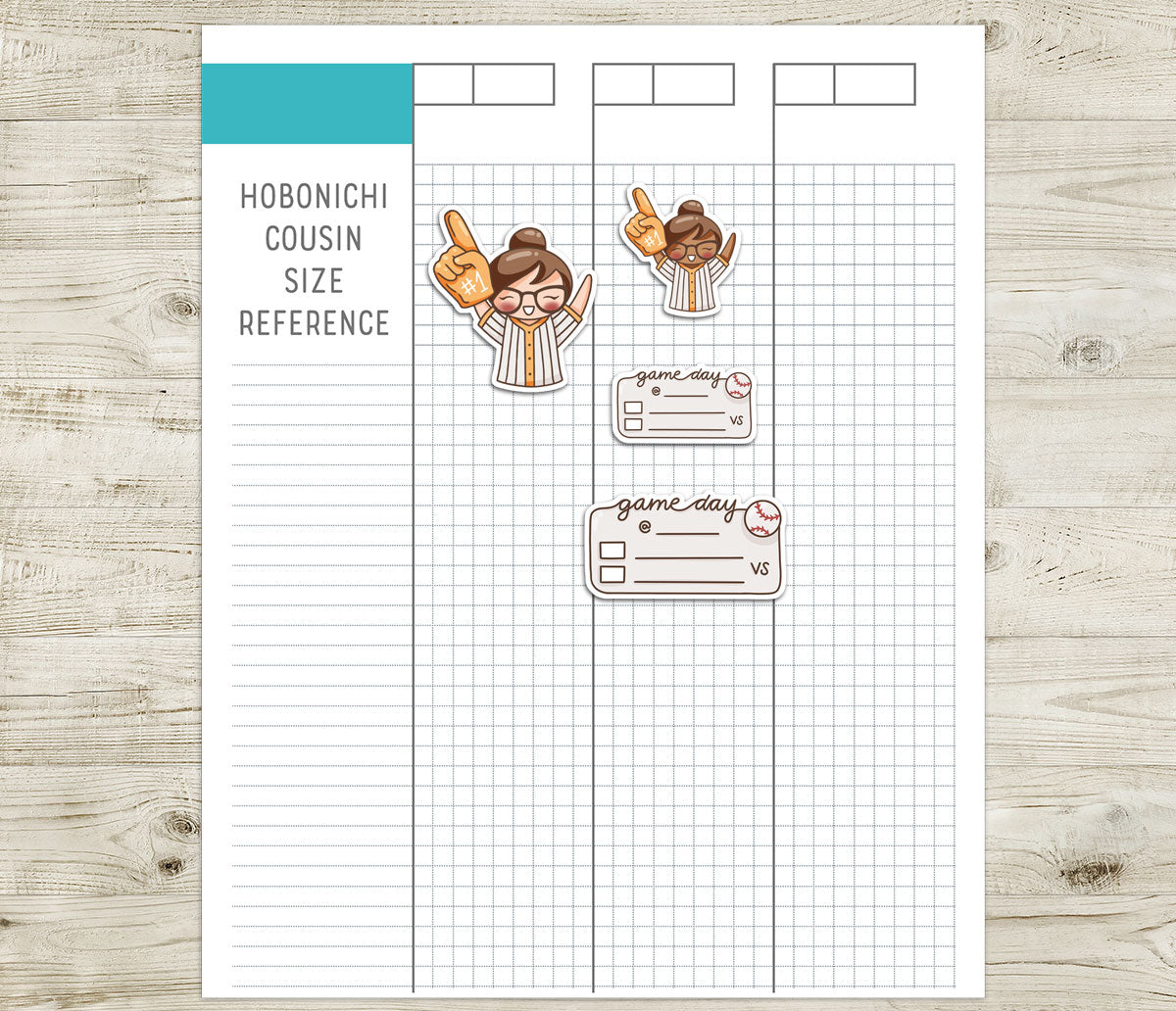 Elena Baseball Fan – ORANGE Printable Planner Stickers – Team Spirit & Sport – PDF + Cut Files – Instant Download
