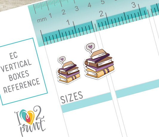 Elena Bookworm - COLOR Printable Planner Sticker - PDF & Cut Files