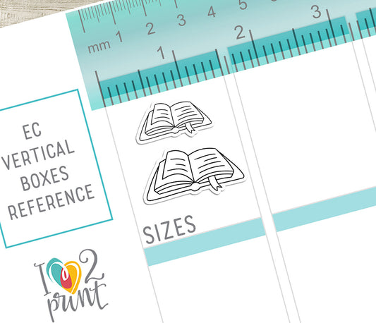 Elena Bookworm - DOODLE Printable Planner Sticker - PDF & Cut Files