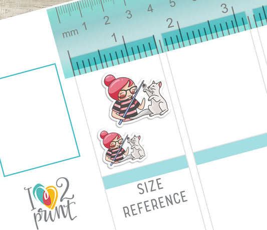Elena Cat Care - FAIR SKIN Printable Planner Sticker - PDF & Cut Files