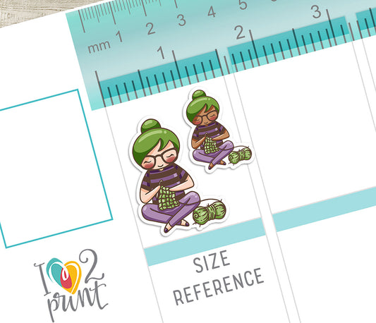 Elena Crochet - COLOR Printable Planner Sticker - PDF & Cut Files