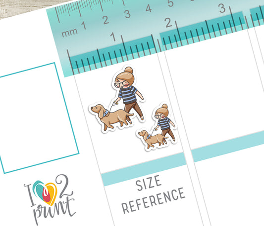 Elena Dog Care – FAIR SKIN Printable Planner Stickers – Pet Routine – PDF + Cut Files – Instant Download