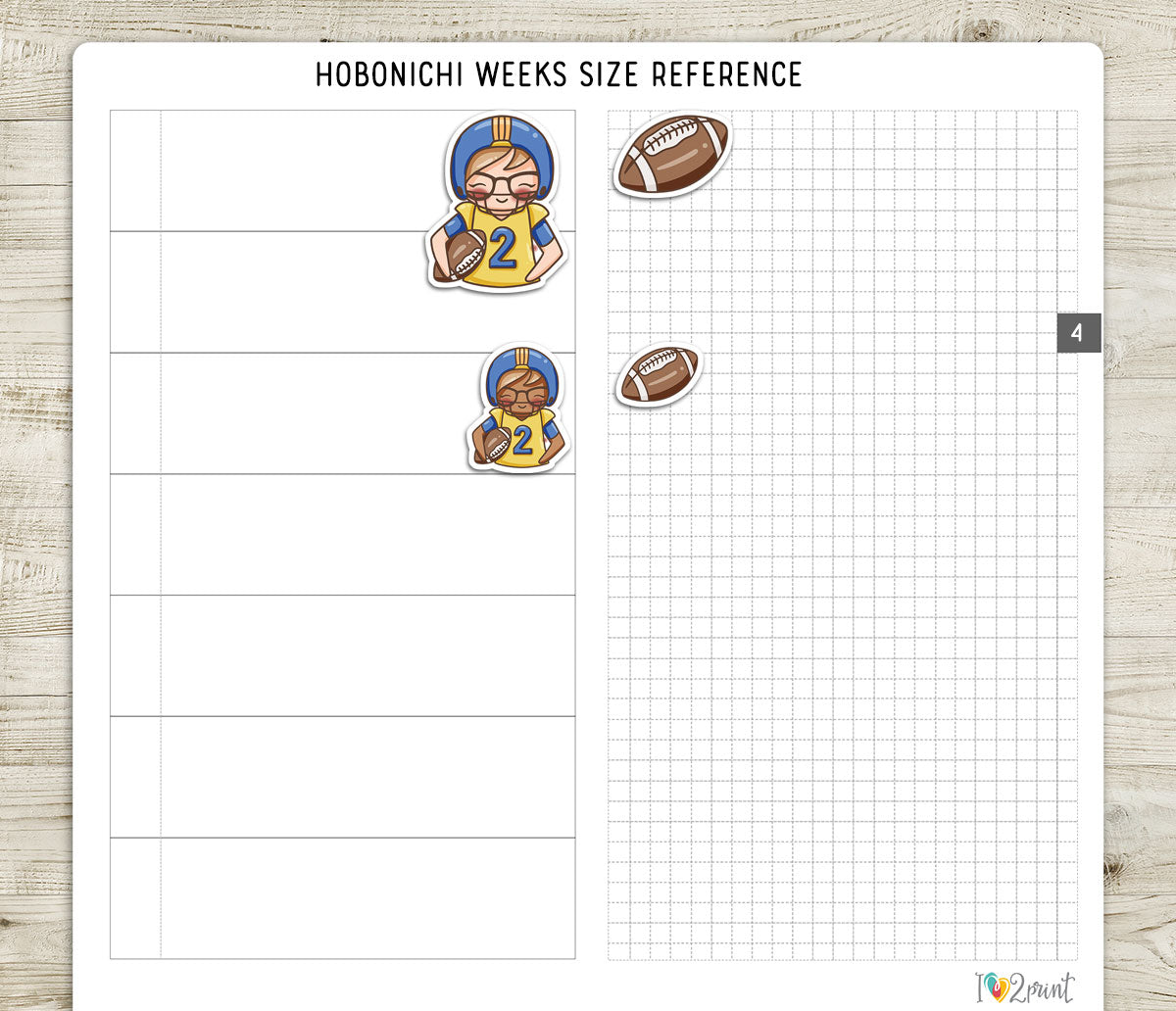 Elena Football Tracker – COLOR Printable Planner Stickers – Practice & Game Day – PDF + Cut Files