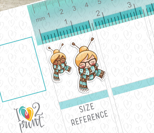 Elena Knit - COLOR Printable Planner Sticker - PDF & Cut Files