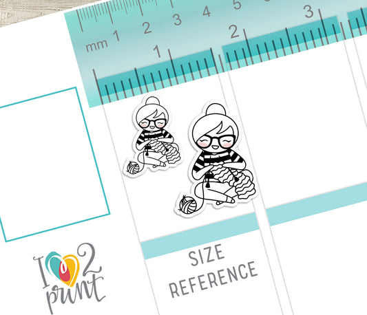Elena Knit - DOODLE Printable Planner Sticker - PDF & Cut Files