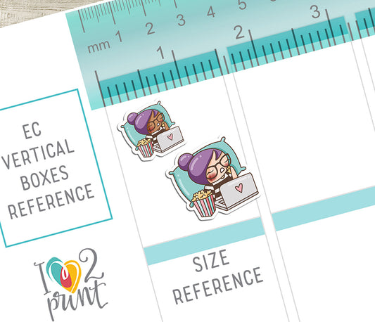 Elena Lazy Day - COLOR Printable Planner Sticker - PDF & Cut Files