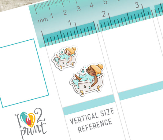 Elena Pampering - COLOR Printable Planner Sticker - PDF & Cut Files