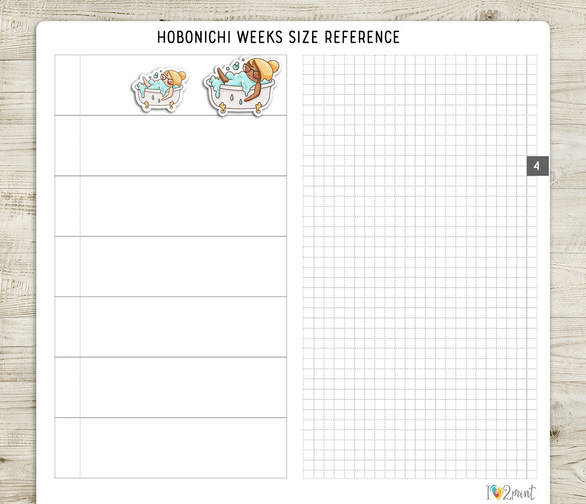Elena Pampering - COLOR Printable Planner Sticker - PDF & Cut Files