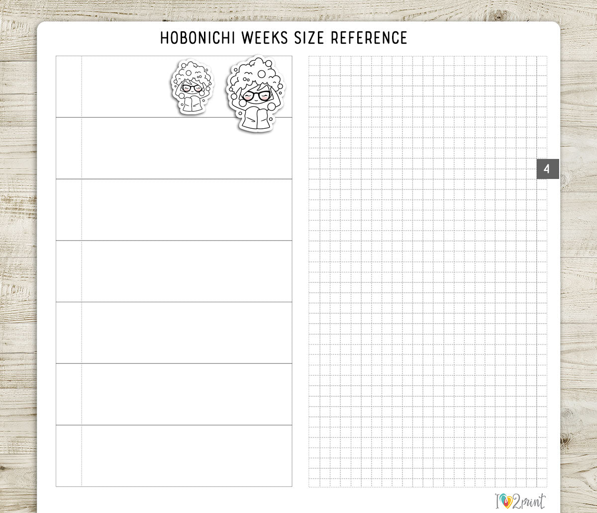Elena Pampering - DOODLE Printable Planner Sticker - PDF & Cut Files