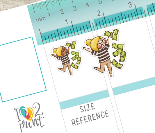 Elena Pay Day - COLOR Printable Planner Sticker - PDF & Cut Files
