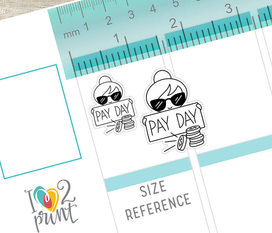 Elena Pay Day - DOODLE Printable Planner Sticker - PDF & Cut Files
