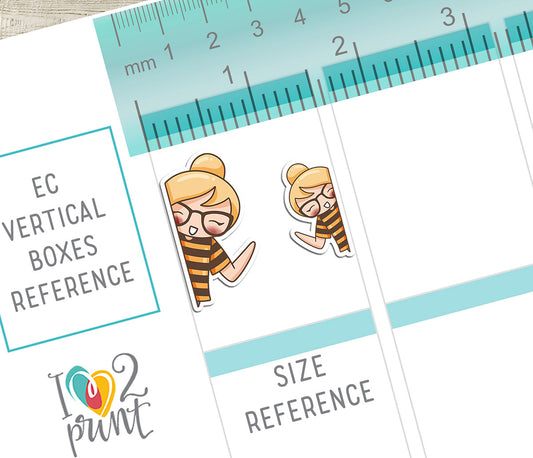 Elena Peek a Boo Printable Planner Sticker - Fair Skin & Blond Hair - PDF & Cut Files