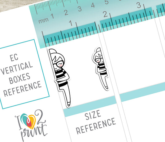 Elena Peek a Boo - DOODLE Printable Planner Sticker - PDF & Cut Files