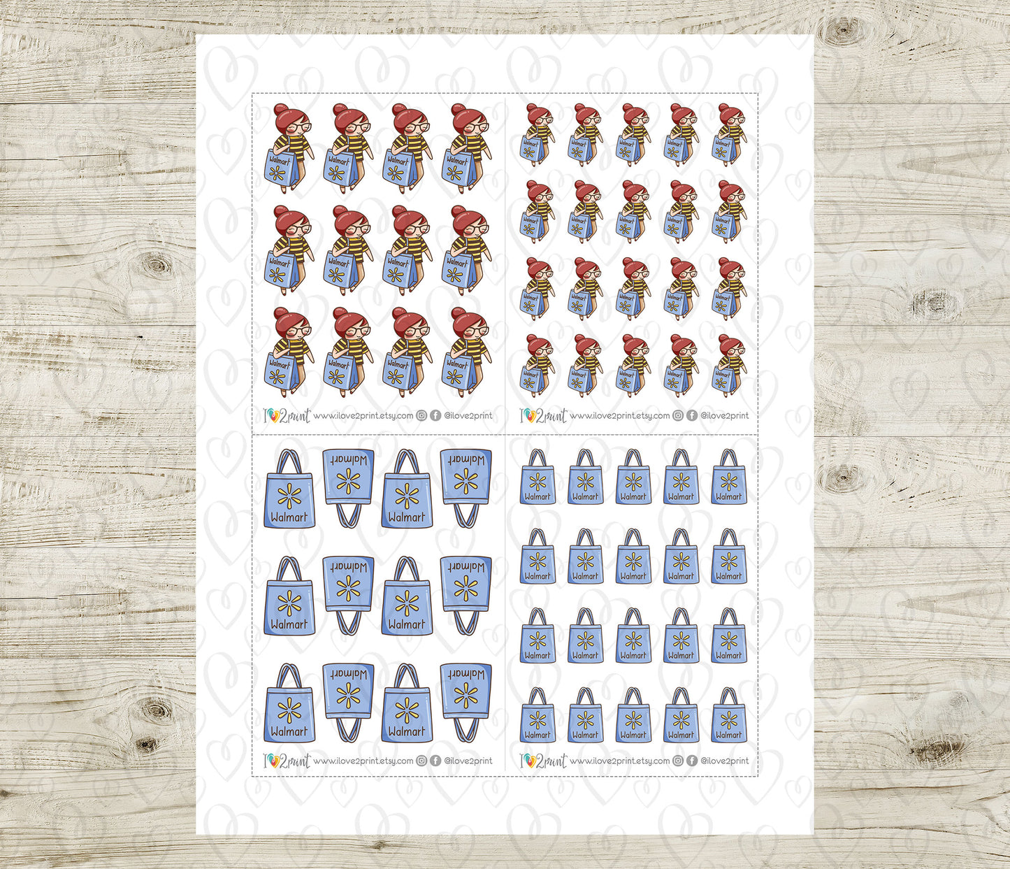 Famous Shopping Stores Elena - FAIR SKIN Printable Planner Sticker - PDF & Cut Files