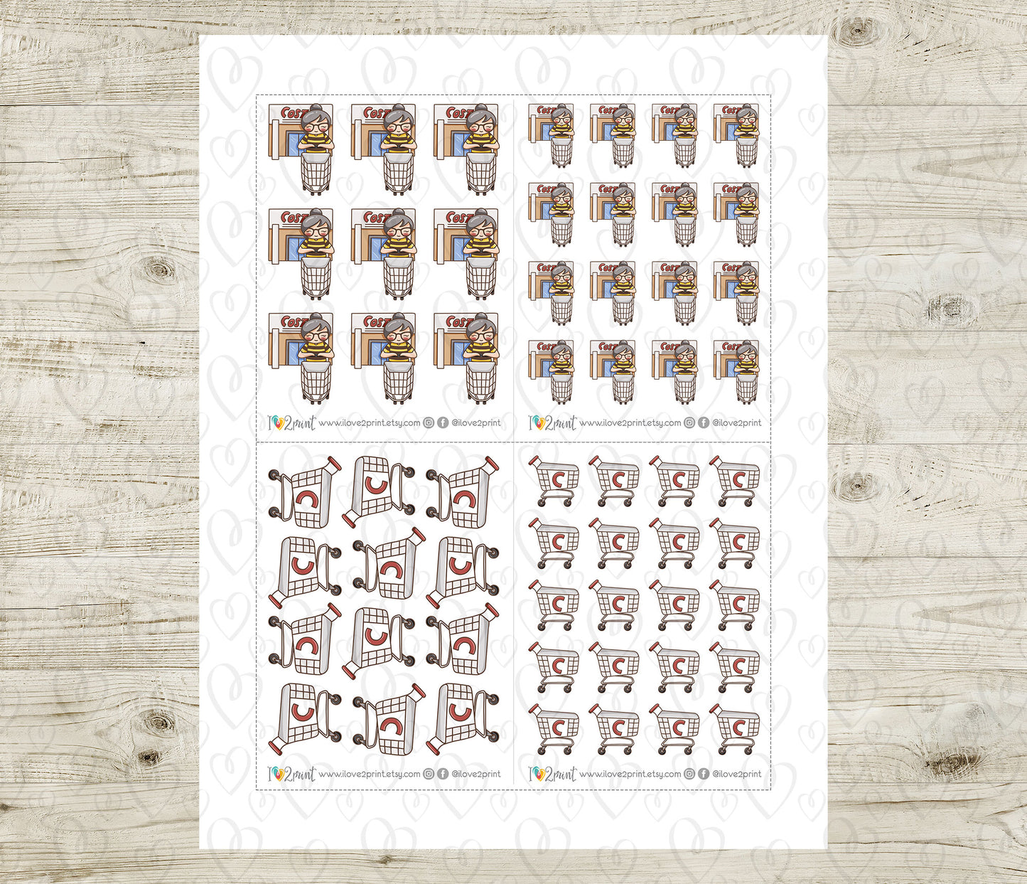 Famous Shopping Stores Elena - FAIR SKIN Printable Planner Sticker - PDF & Cut Files