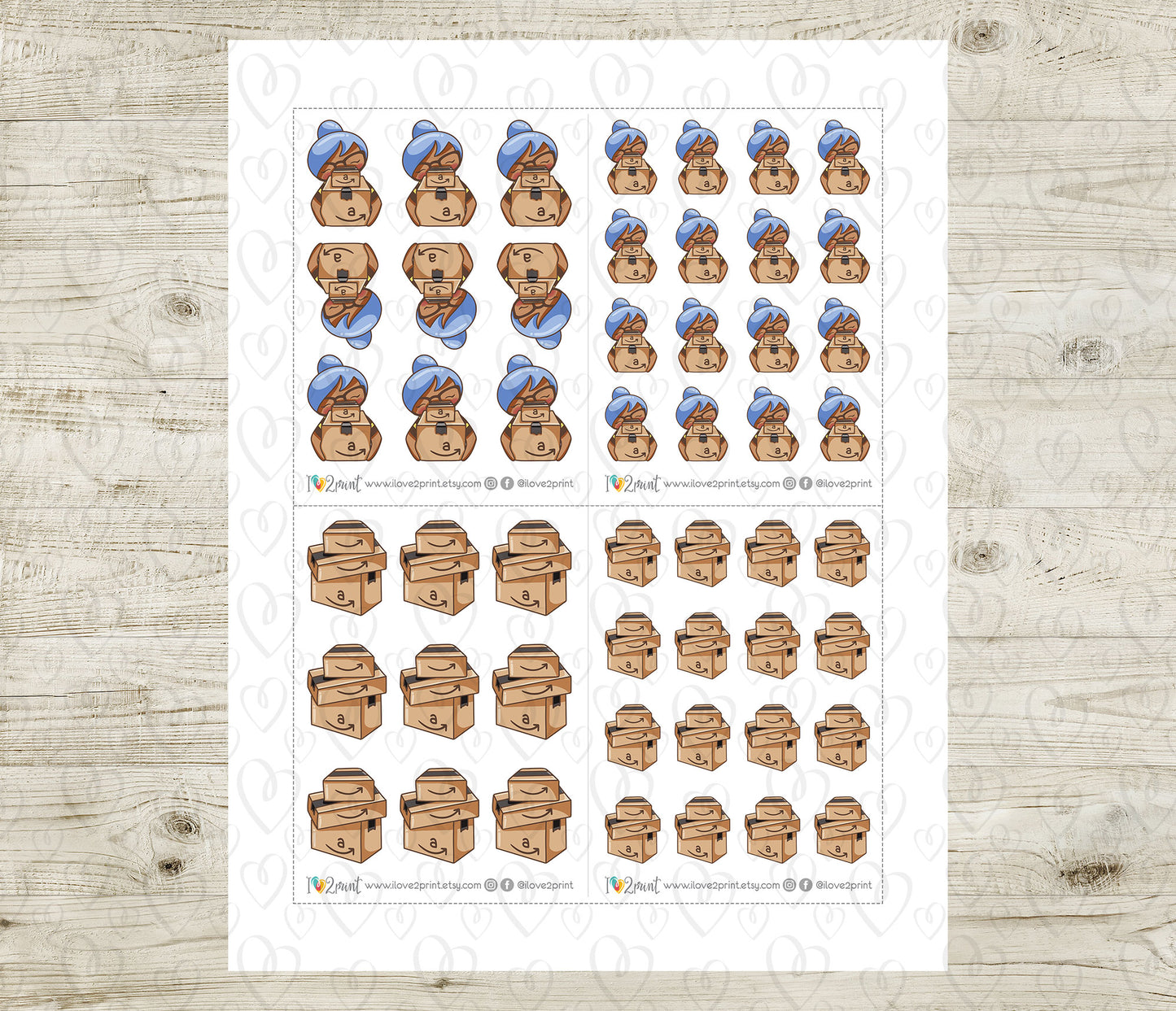Famous Shopping Stores Elena - BROWN SKIN Printable Planner Sticker - PDF & Cut Files