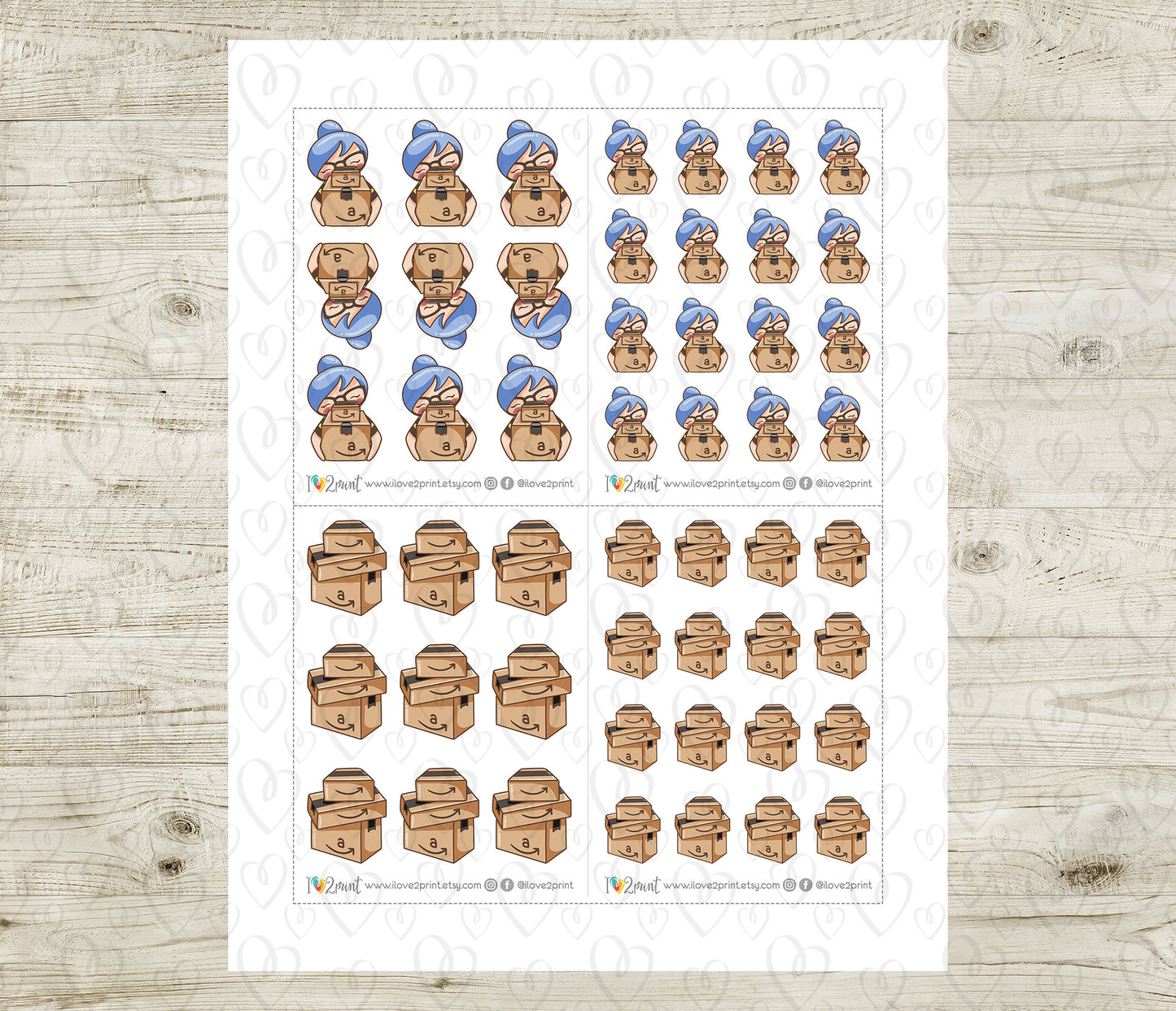 Famous Shopping Stores Elena - FAIR SKIN Printable Planner Sticker - PDF & Cut Files