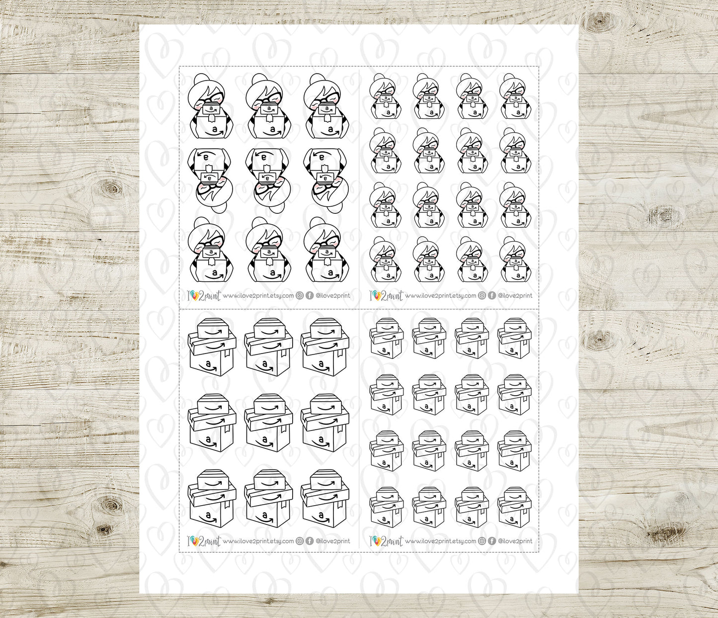 Famous Shopping Stores Elena - DOODLE Printable Planner Sticker - PDF & Cut Files
