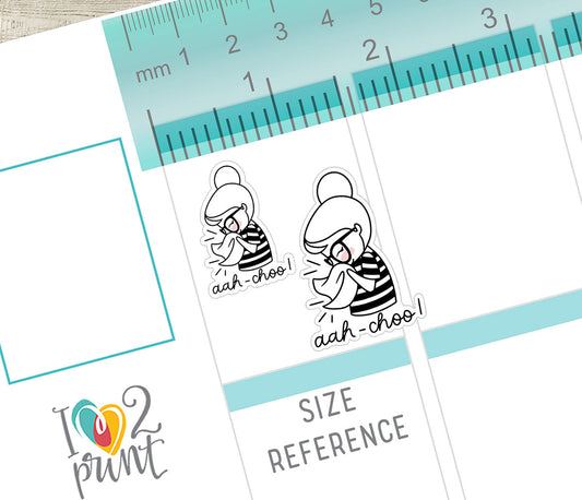 Elena Sick Day - DOODLE Printable Planner Sticker - PDF & Cut Files