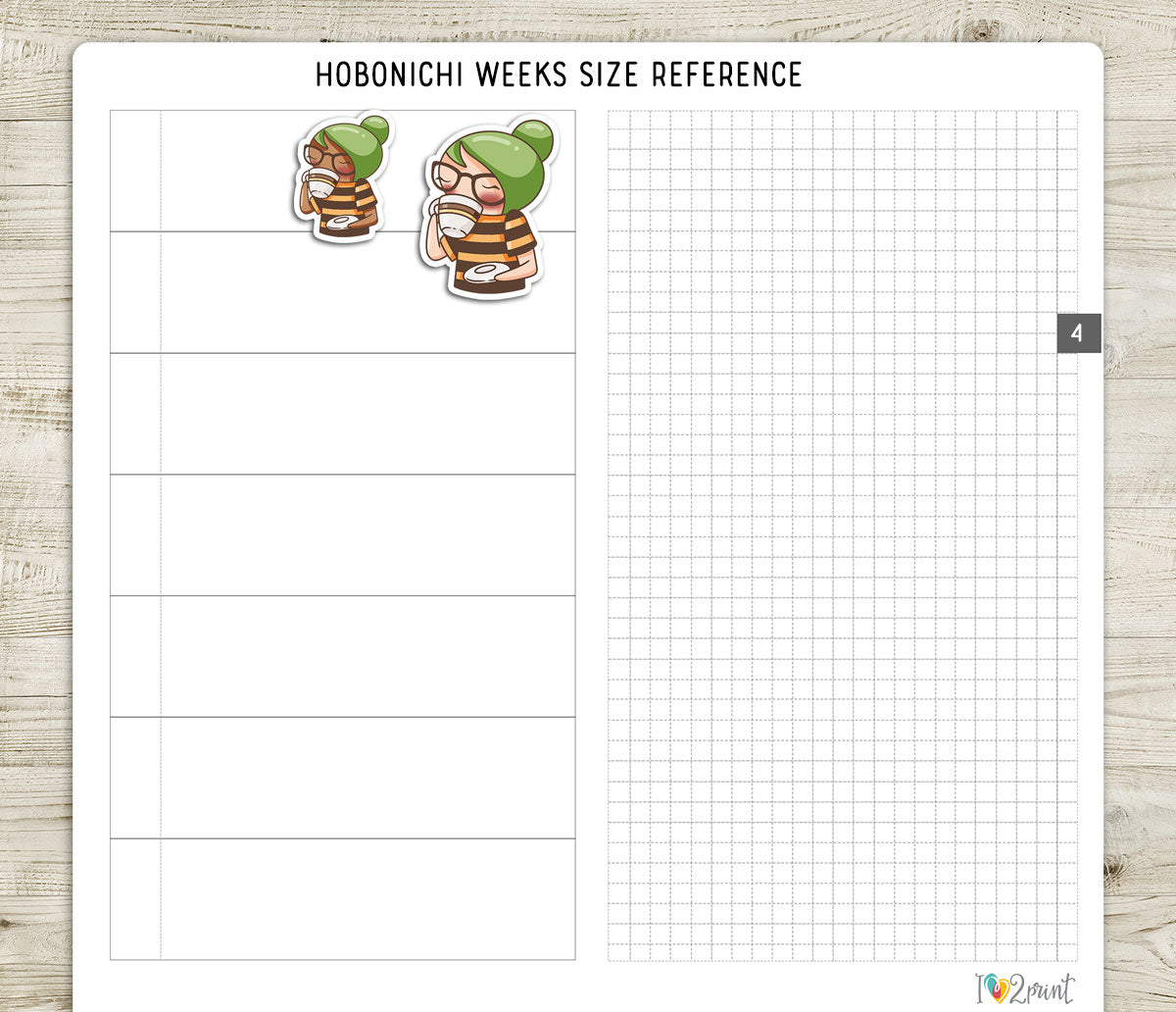 Elena Tea Time – Cute Color Printable Planner Sticker - PDF & Cut Files