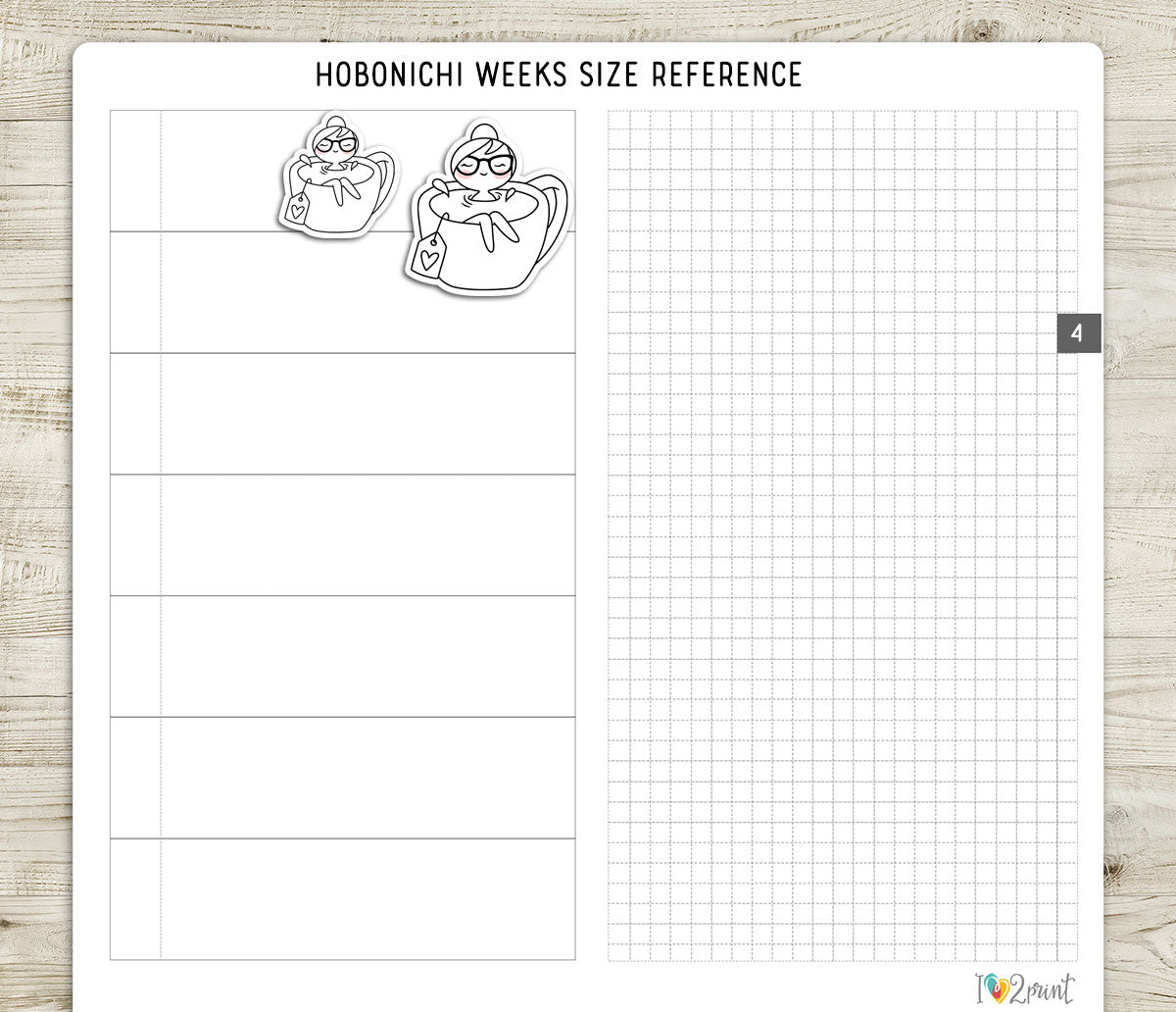 Elena Tea Time – Cute Doodle Printable Planner Sticker - PDF & Cut Files