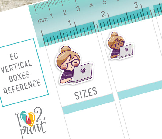Elena Work - COLOR Printable Planner Sticker - PDF & Cut Files