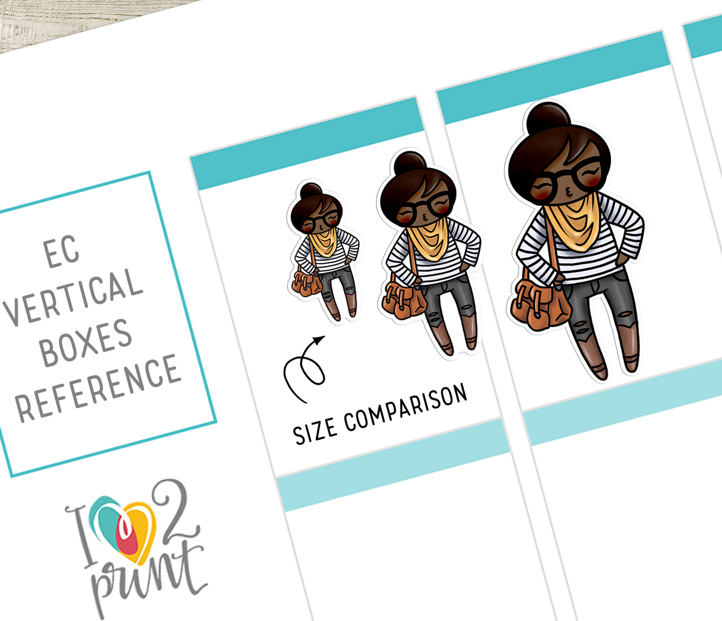 Elena Fall Outifit SET 1 – Dark Skin Printable Planner Stickers – PDF + Cut Files