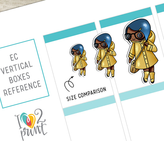 Elena Planner Girl – Halloween Costume BROWN SKIN Printable Stickers – Famous Characters – PDF & Cut Files