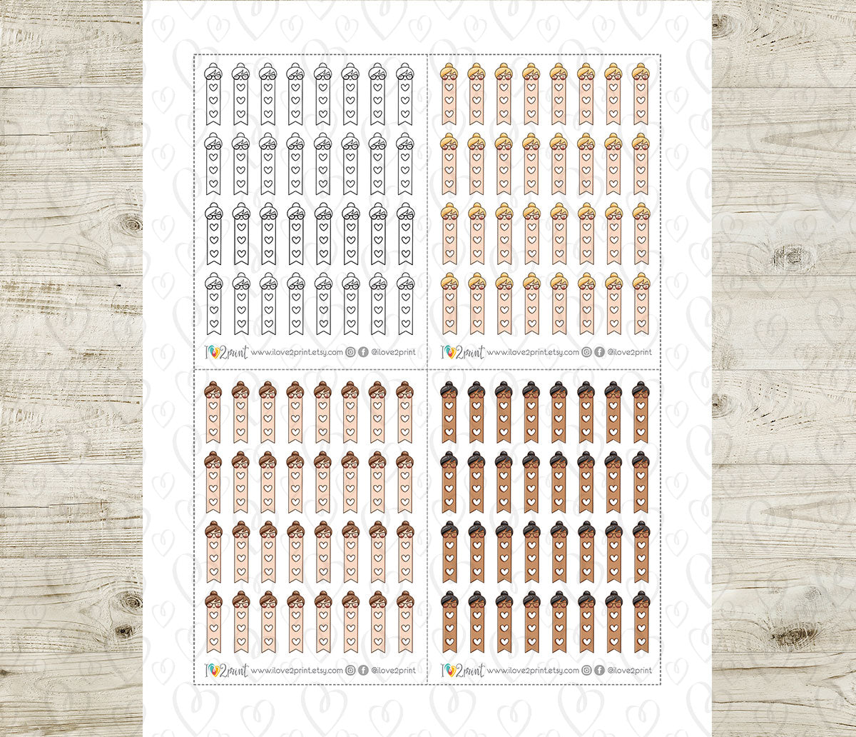 FREEBIE – Elena Mini Checklist – Printable Planner Stickers – PDF + Cut Files – Instant Download