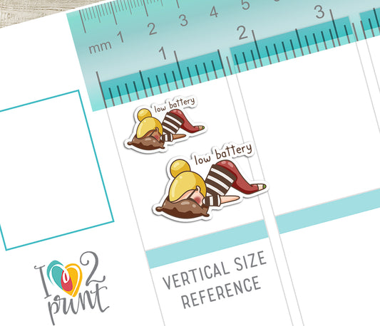 Elena Recharging - COLOR Printable Planner Sticker - PDF & Cut Files