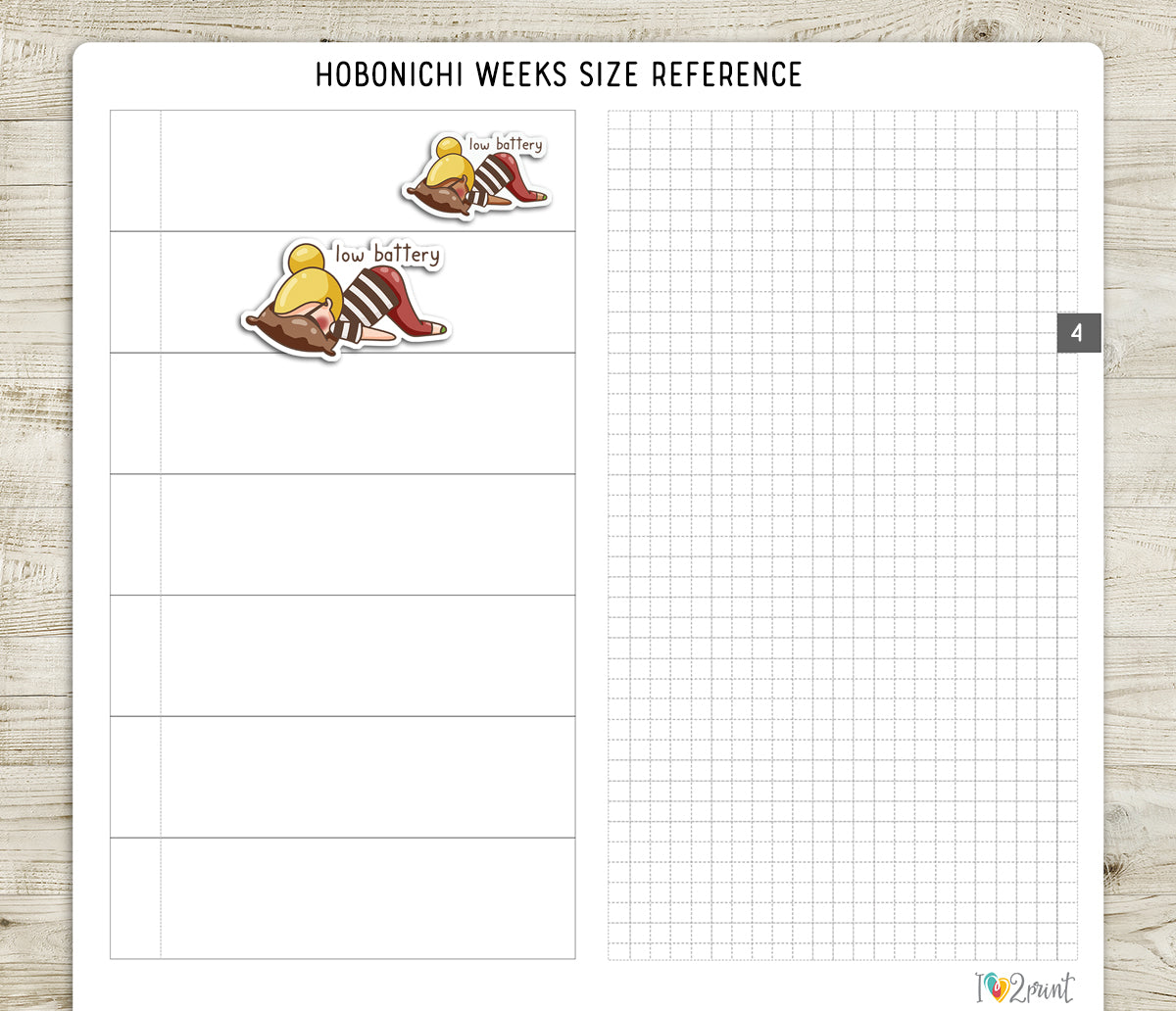 Elena Recharging - COLOR Printable Planner Sticker - PDF & Cut Files