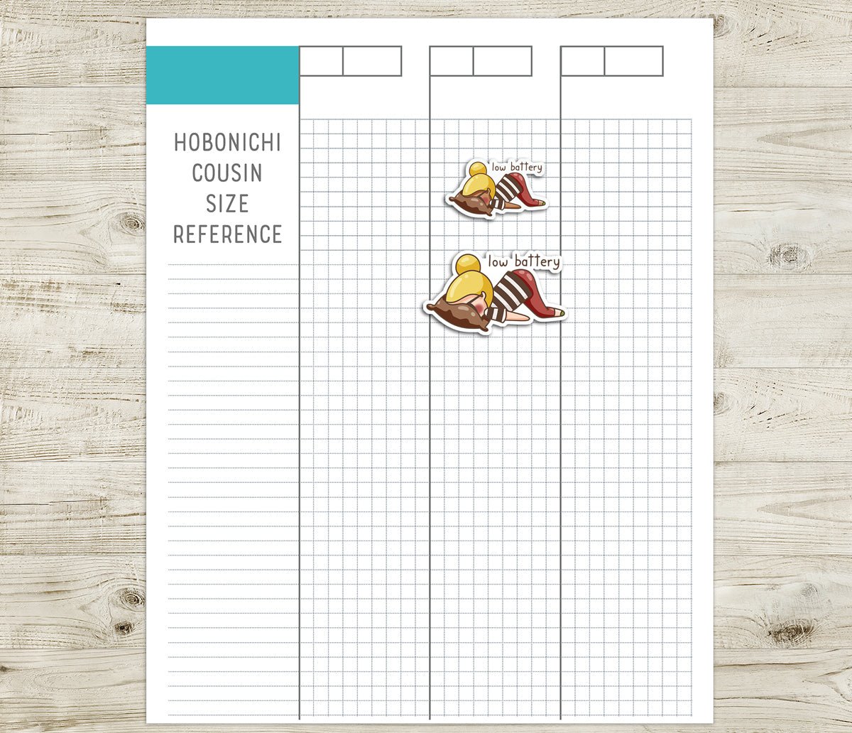 Elena Recharging - COLOR Printable Planner Sticker - PDF & Cut Files