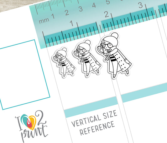 Elena True Crime - DOODLE Printable Planner Sticker - PDF & Cut Files