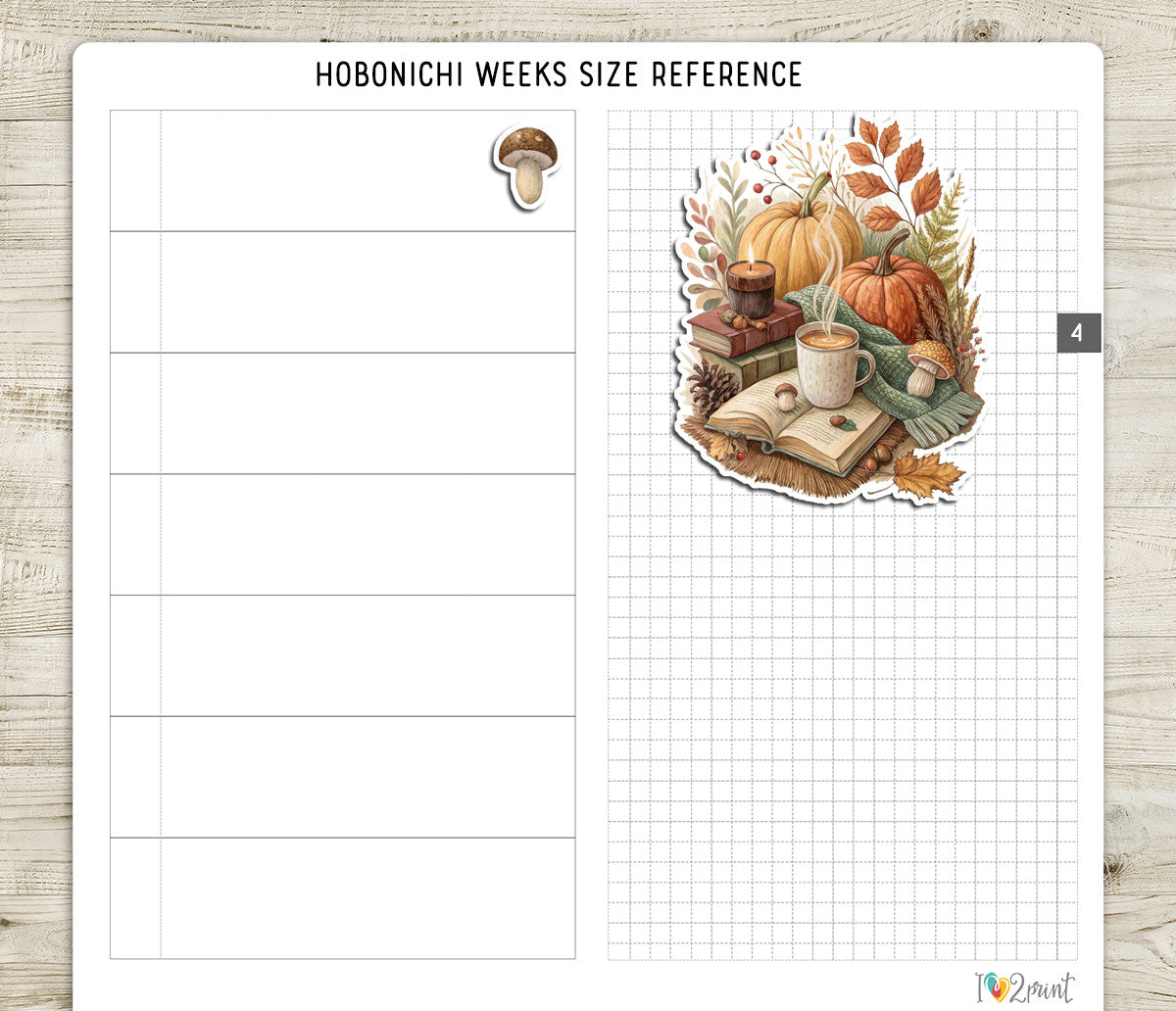 Fall Aesthetic – Printable Stickers – PDF & Cut Files