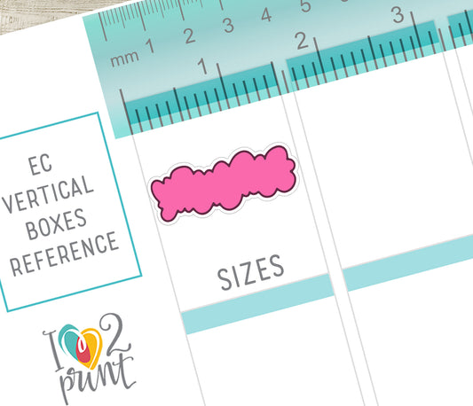 48 Colorful Bubble Doodle Quarter Box Stickers | Printable Functional Planner Supplies | PDF & Cut Files