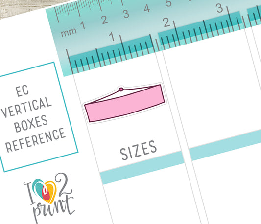 48 Colorful Hanging Note Doodle Quarter Box Stickers | Printable Functional Planner Supplies | PDF & Cut Files