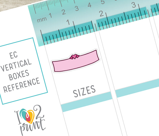 48 Colorful Hearts Note Doodle Quarter Box Stickers | Printable Functional Planner Supplies | PDF & Cut Files